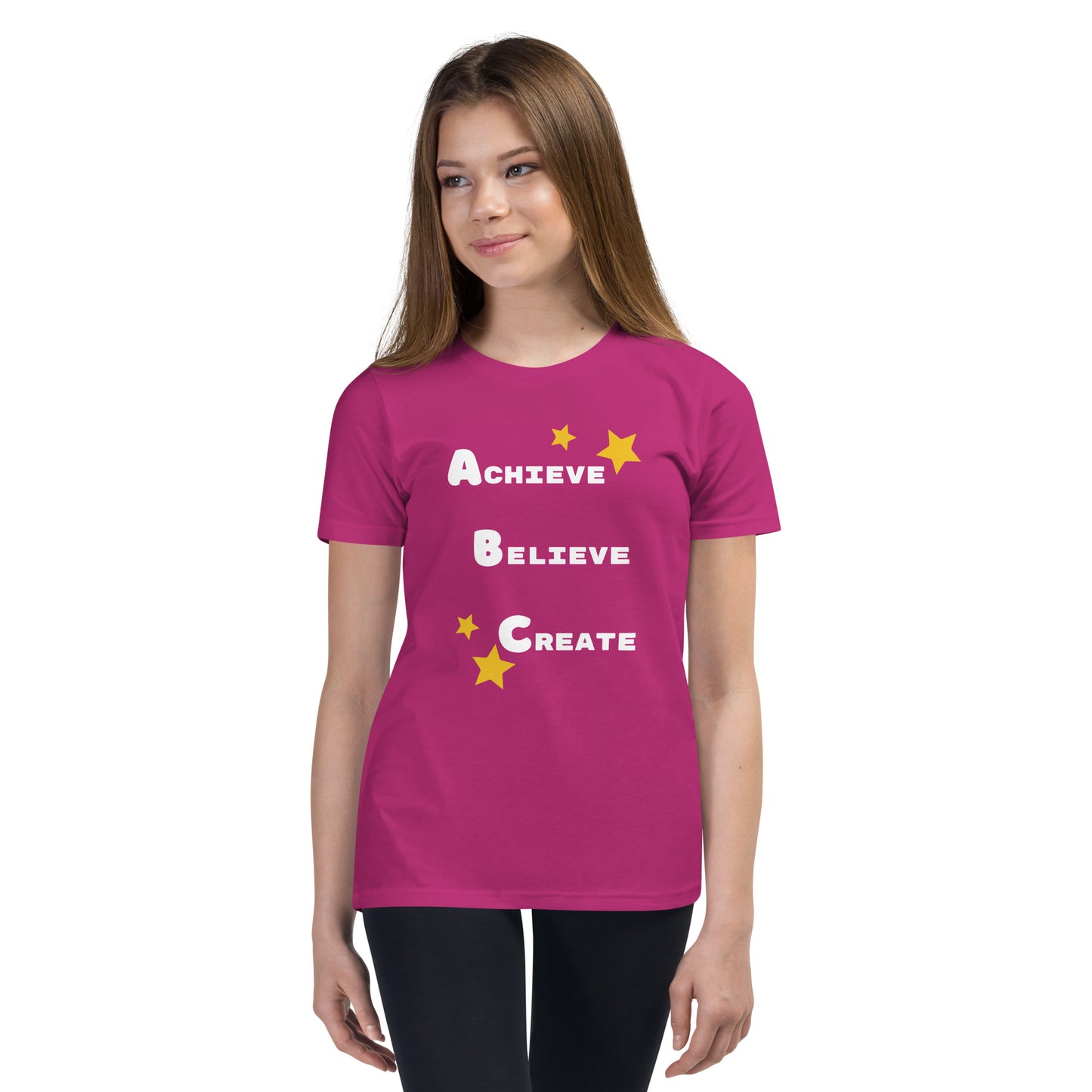 Achieve, Believe, Create - thoughful kids' shirt