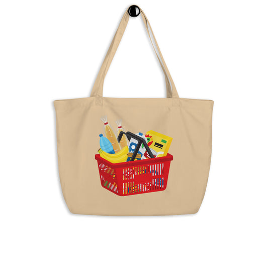 Large organic tote bag